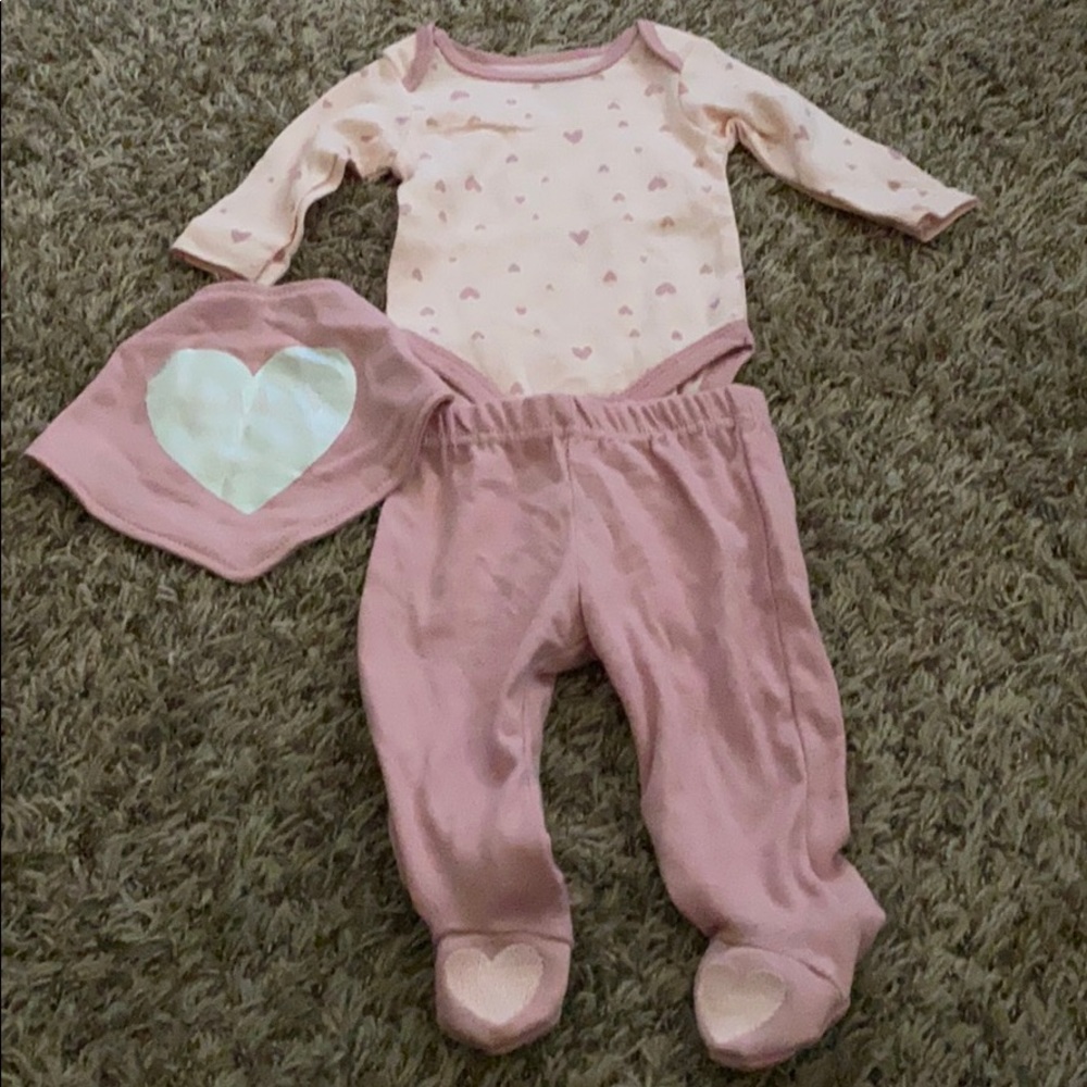 3 piece outfit 0-3 months size